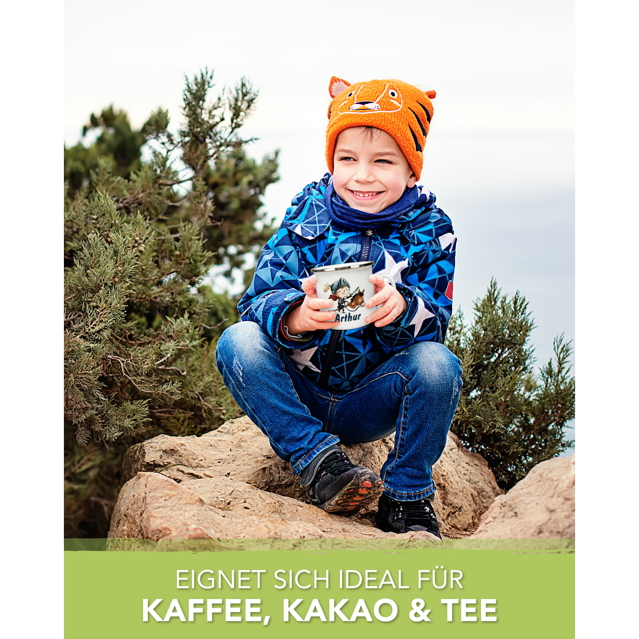 Unikatolo Emailletasse Motiv Ritter