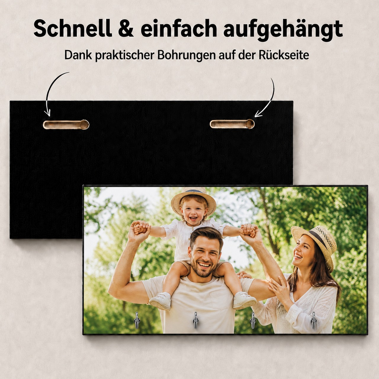 Unikatolo Schlüsselbrett mit Foto personalisiert bedruckt