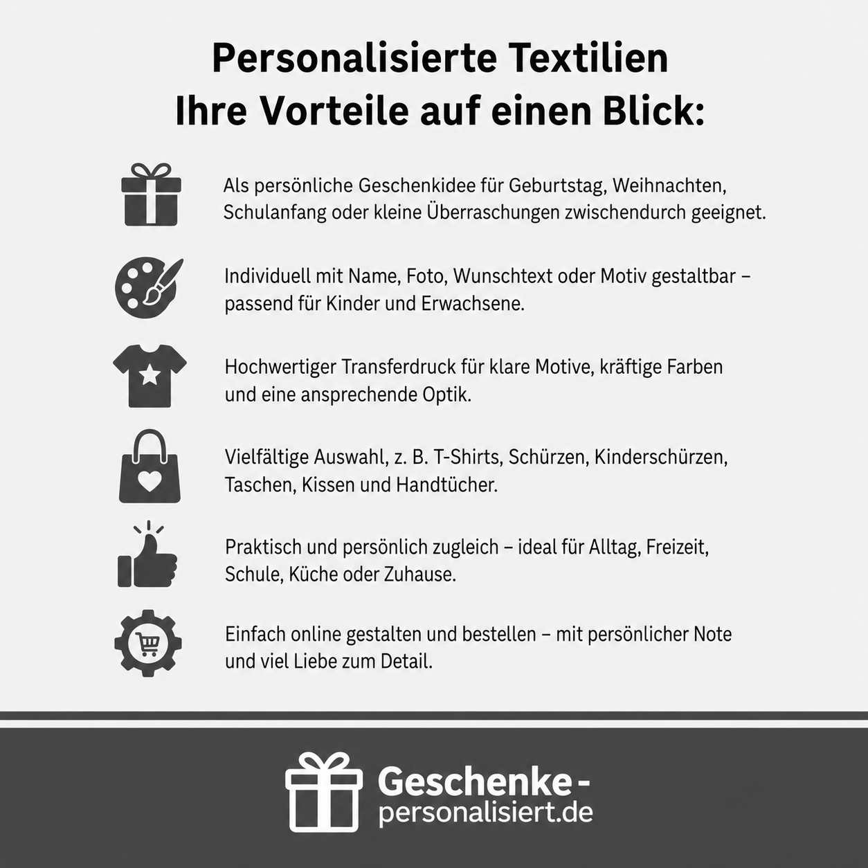 Vorteile personalisierter Sch&uuml;rzen f&uuml;r Erwachsene auf einen Blick