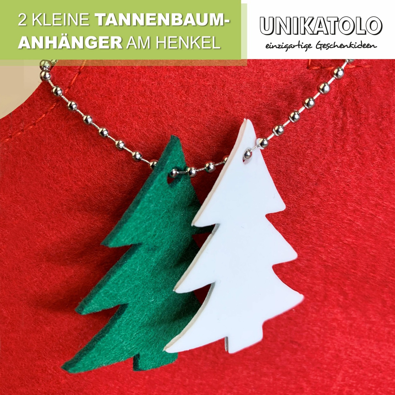 Unikatolo personalisierte Filztasche in rot mit Name