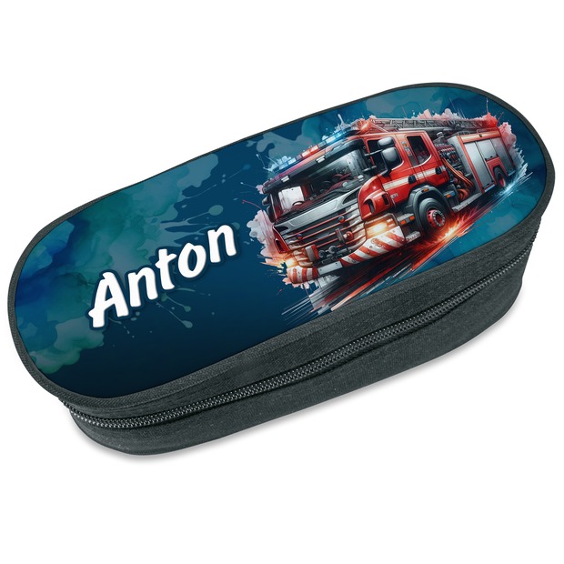 Unikatolo Federmäppchen Feuerwehr mit Name personalisiert