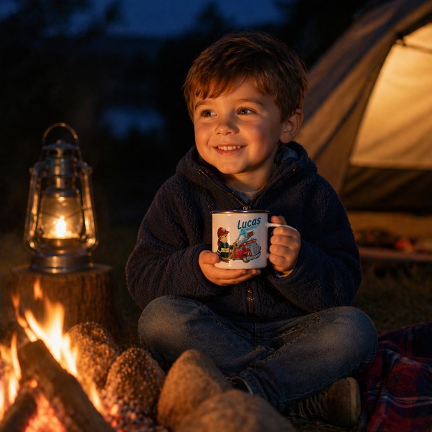 Unikatolo Emailletasse Motiv Feuerwehr