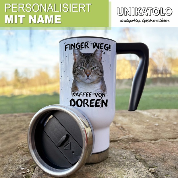 Unikatolo Thermobecher mit Name personalisiert | Finger weg!