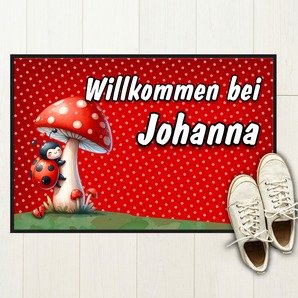 Unikatolo Fußmatte Kinderzimmer Marienkäfer Name personalisiert