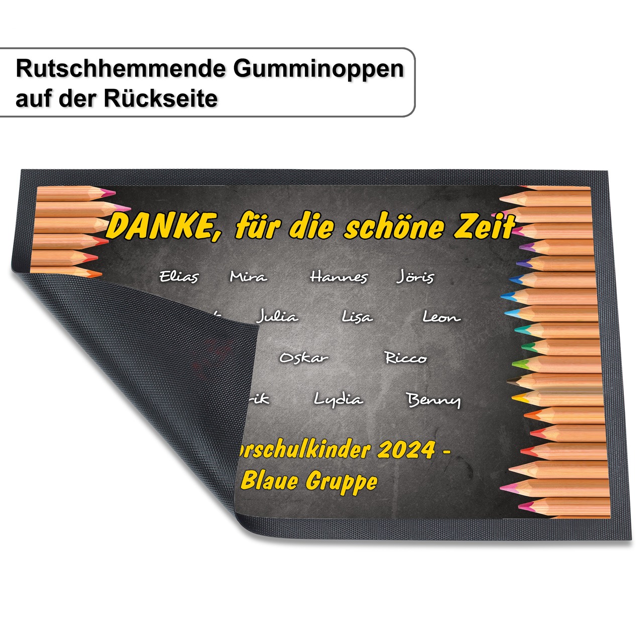 Unikatolo Fußmatte Motiv STIFTE Kita