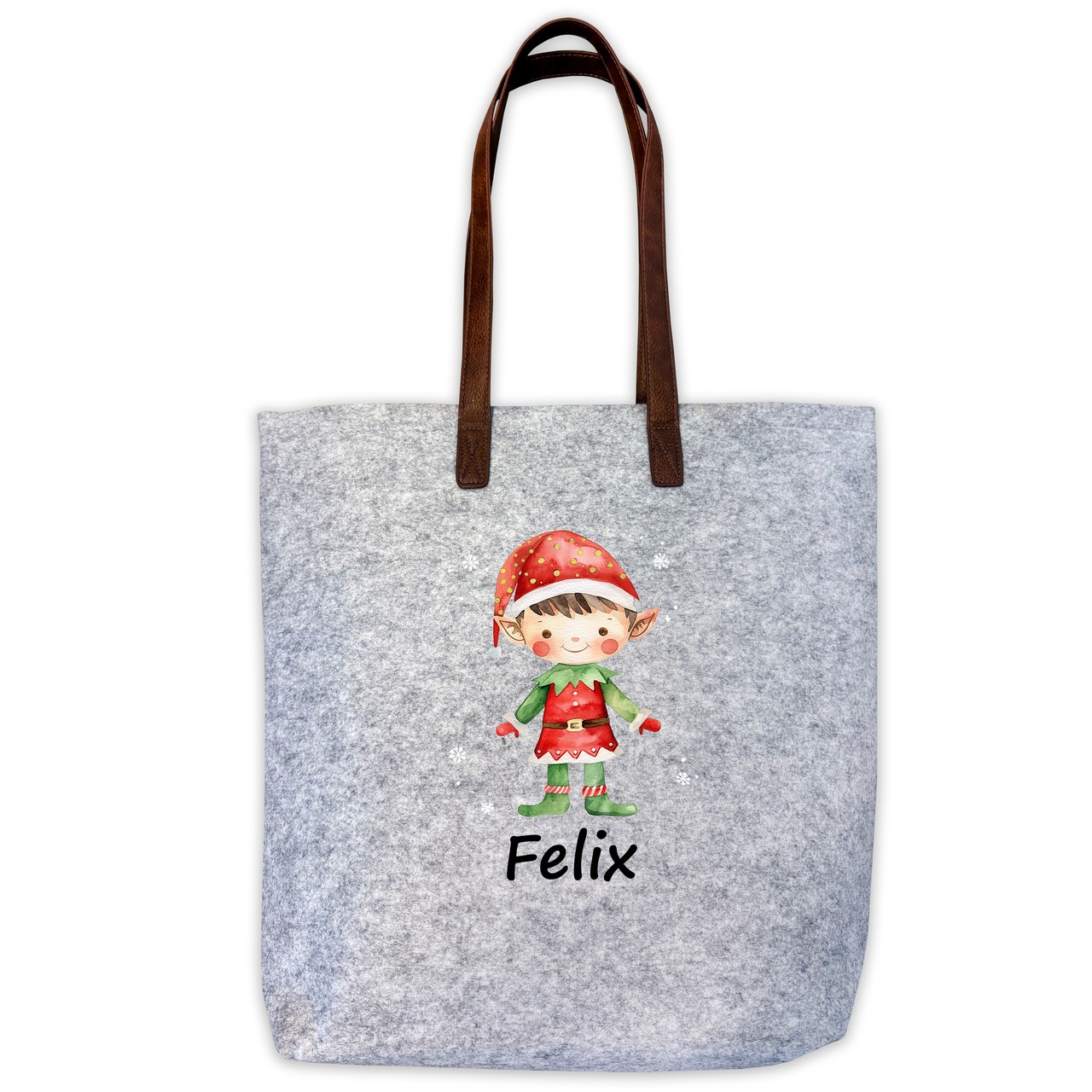 Unikatolo personalisierte Filztasche Wichtel Junge mit Wunschtext