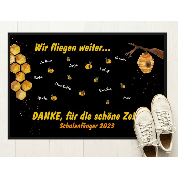 Unikatolo Fußmatte Motiv BIENEN KiTa