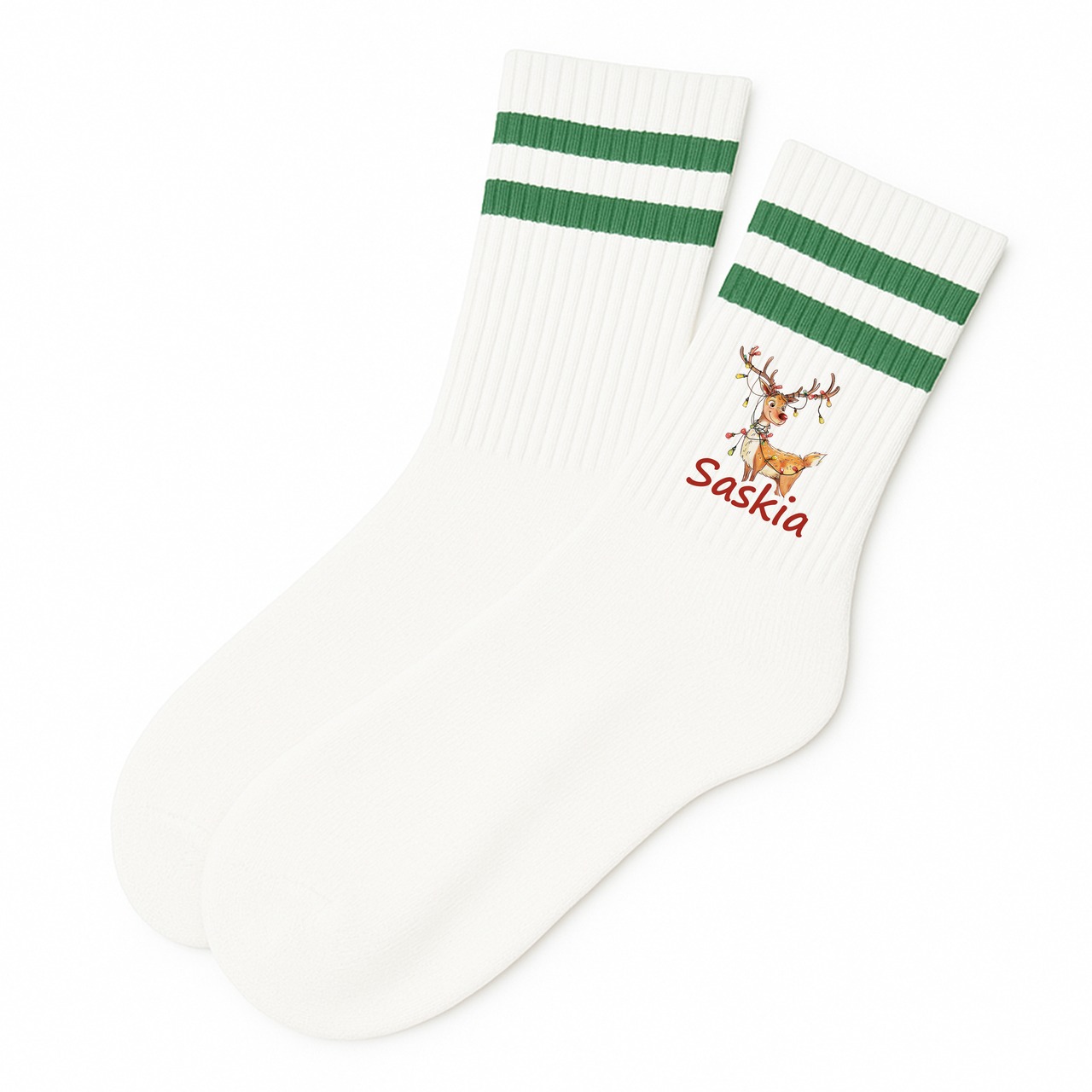 Weihnachtssocken Rentier mit Name