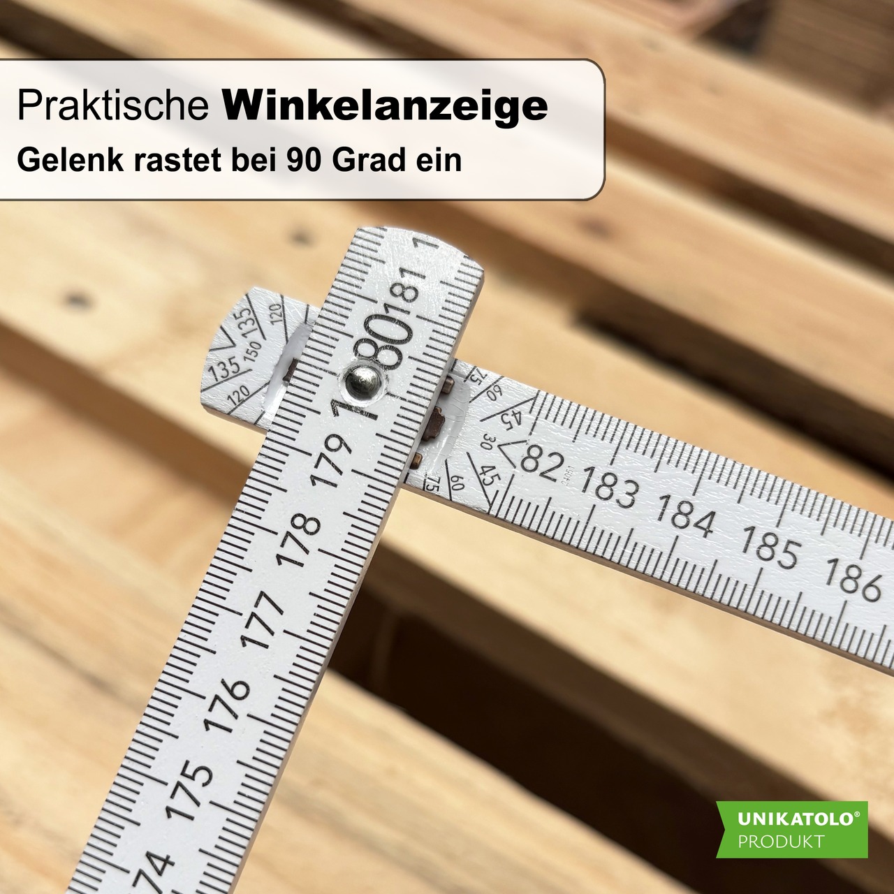 Unikatolo Zollstock Held der Arbeit mit Name personalisiert