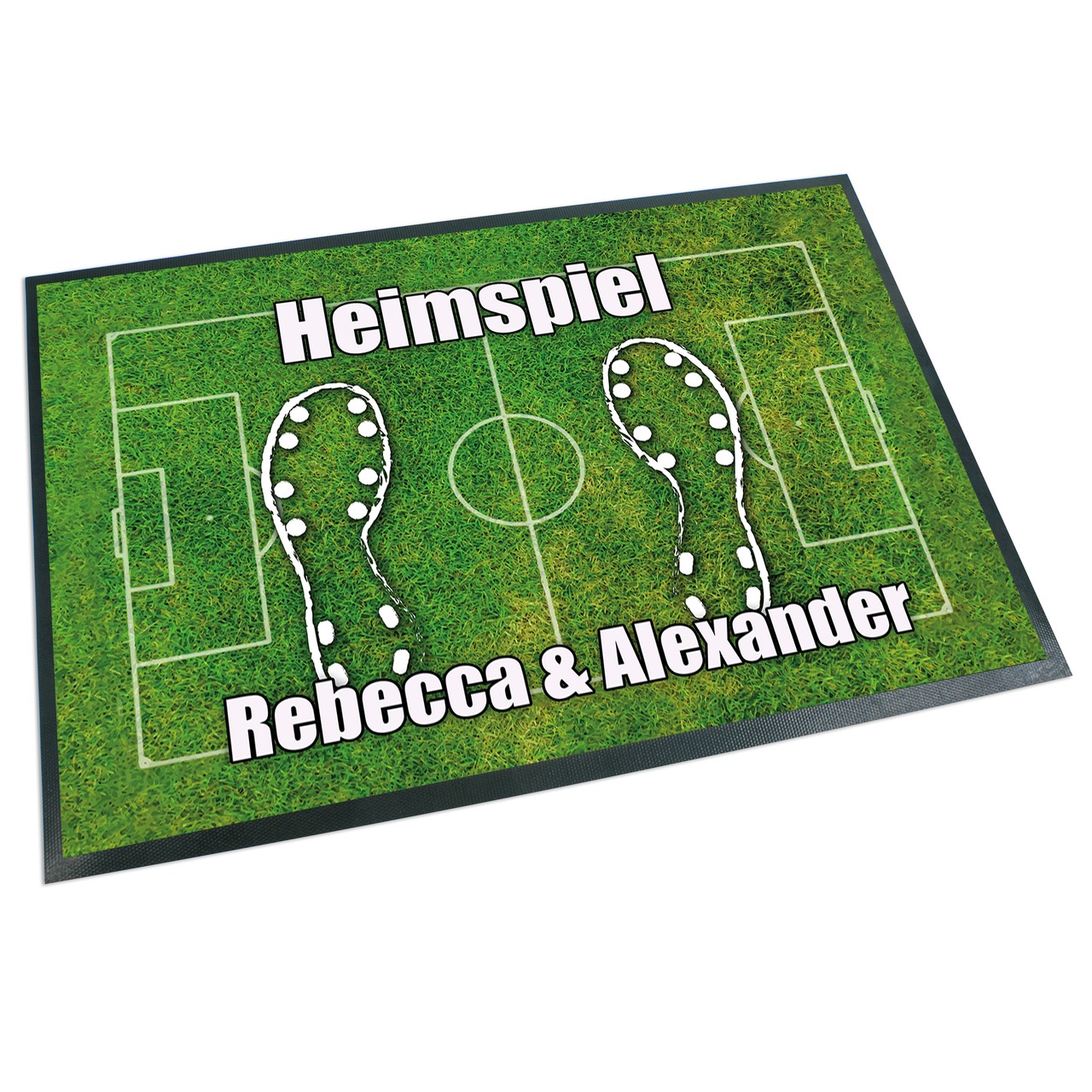Unikatolo Fußball Fußmatte Heimspiel mit Name personalisiert