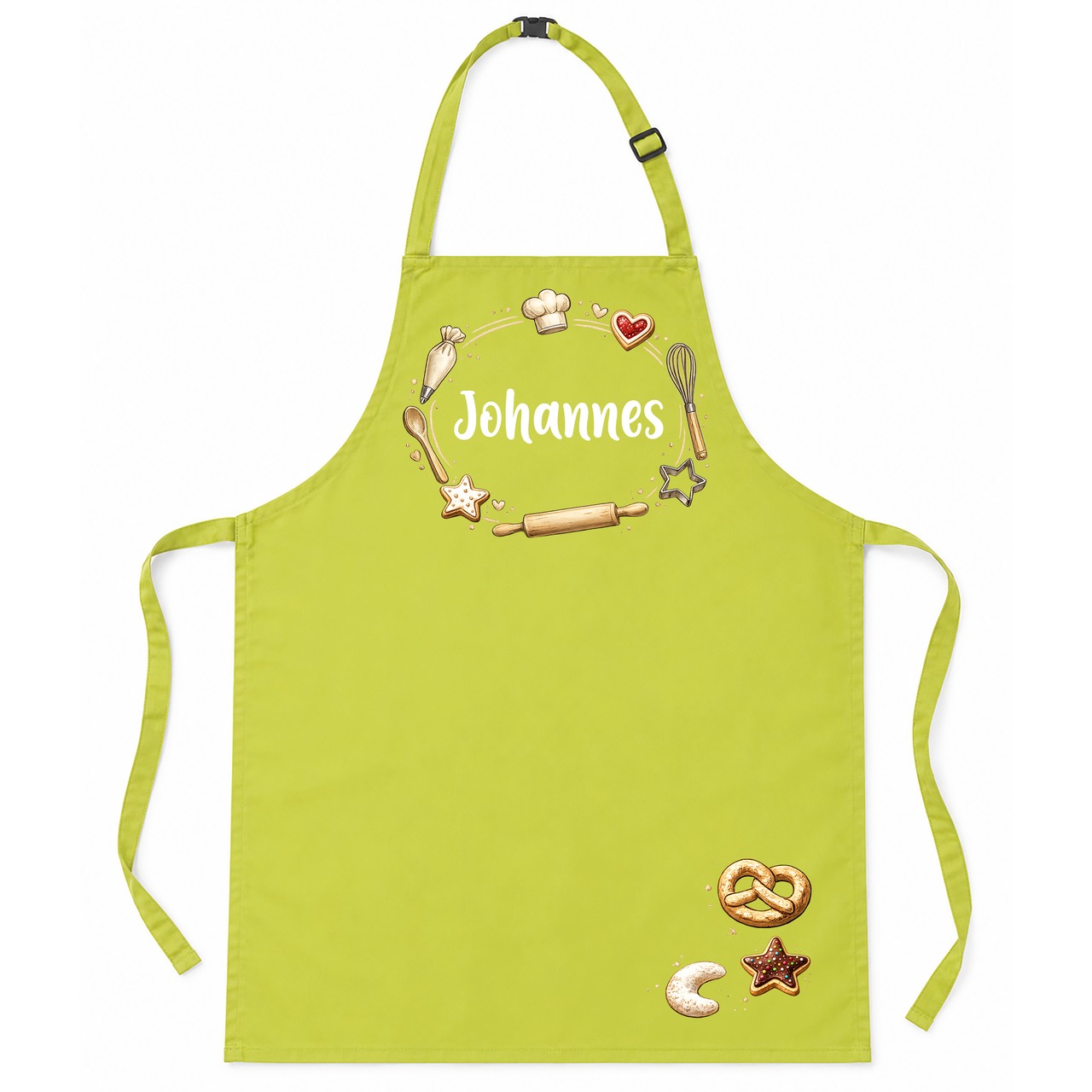 Unikatolo Kinderschürze BACKEN mit Name personalisiert | GRÜN
