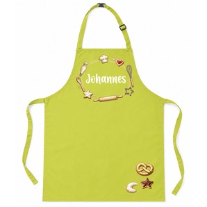 Unikatolo Kinderschürze BACKEN mit Name personalisiert | GRÜN