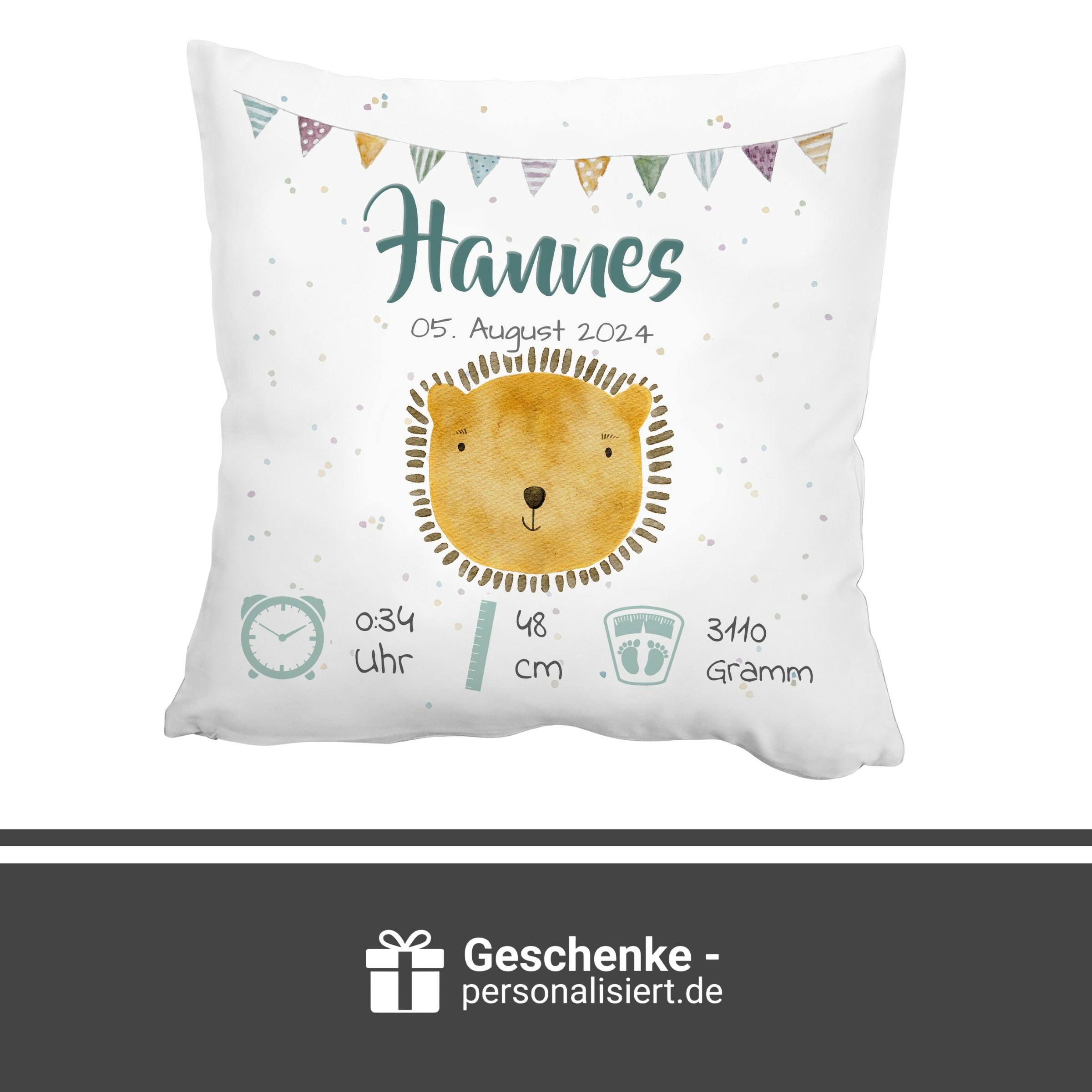Personalisiertes Kissen mit Namen und individuellem Design