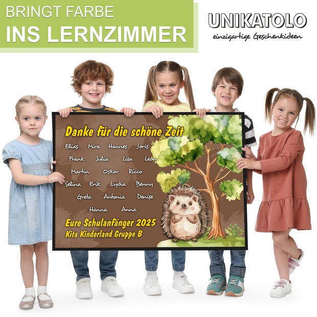 Unikatolo Fußmatte Motiv IGEL KiTa