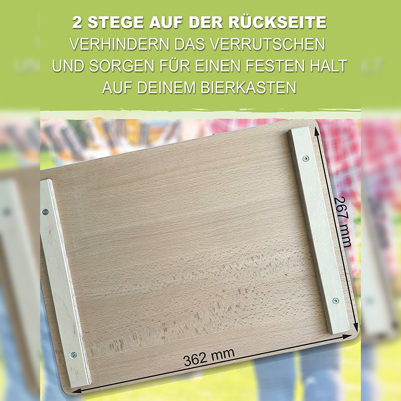 Bierkastenbrett Trainerbank Handball mit Name personalisiert