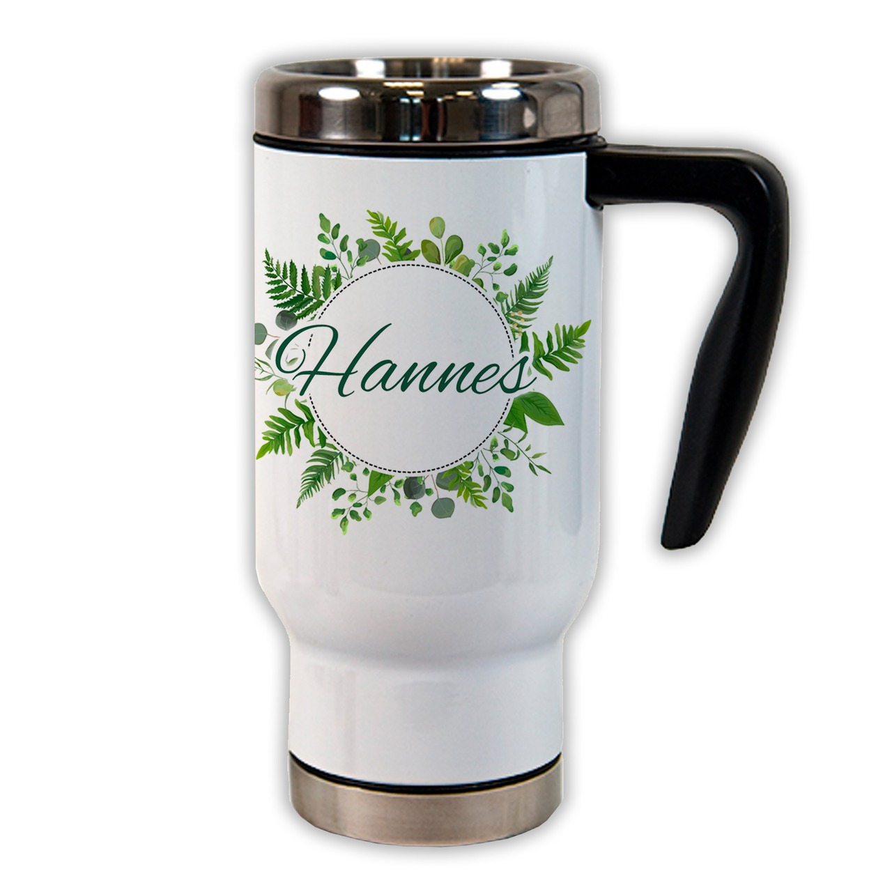 Unikatolo Thermobecher mit Name personalisiert | Blätter