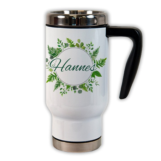 Unikatolo Thermobecher mit Name personalisiert | Blätter