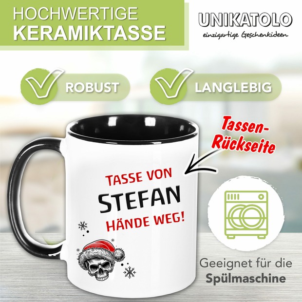 Unikatolo Tasse Ich hasse WICHTELN mit Name personalisiert