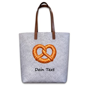 Unikatolo personalisierte Filztasche Brezel Brezn mit Wunschtext