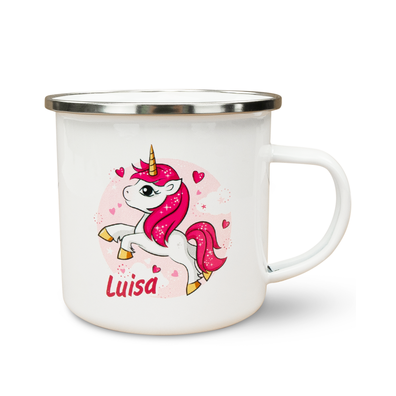 Unikatolo Emailletasse Motiv Einhorn