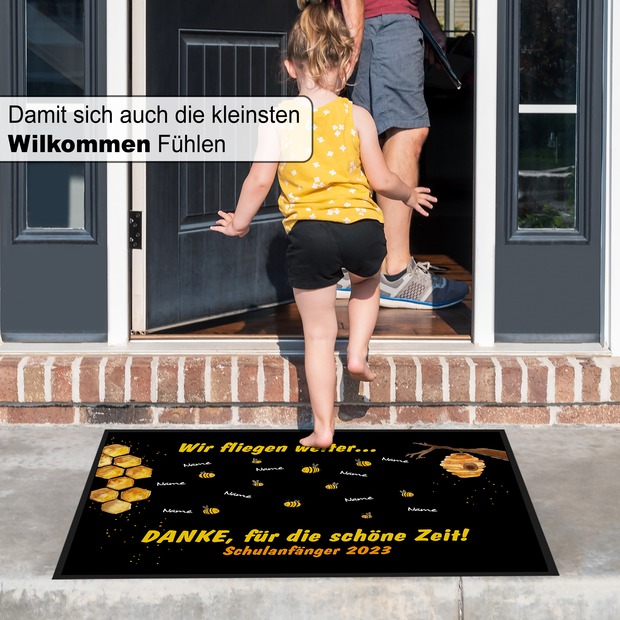 Unikatolo Fußmatte Motiv BIENEN KiTa