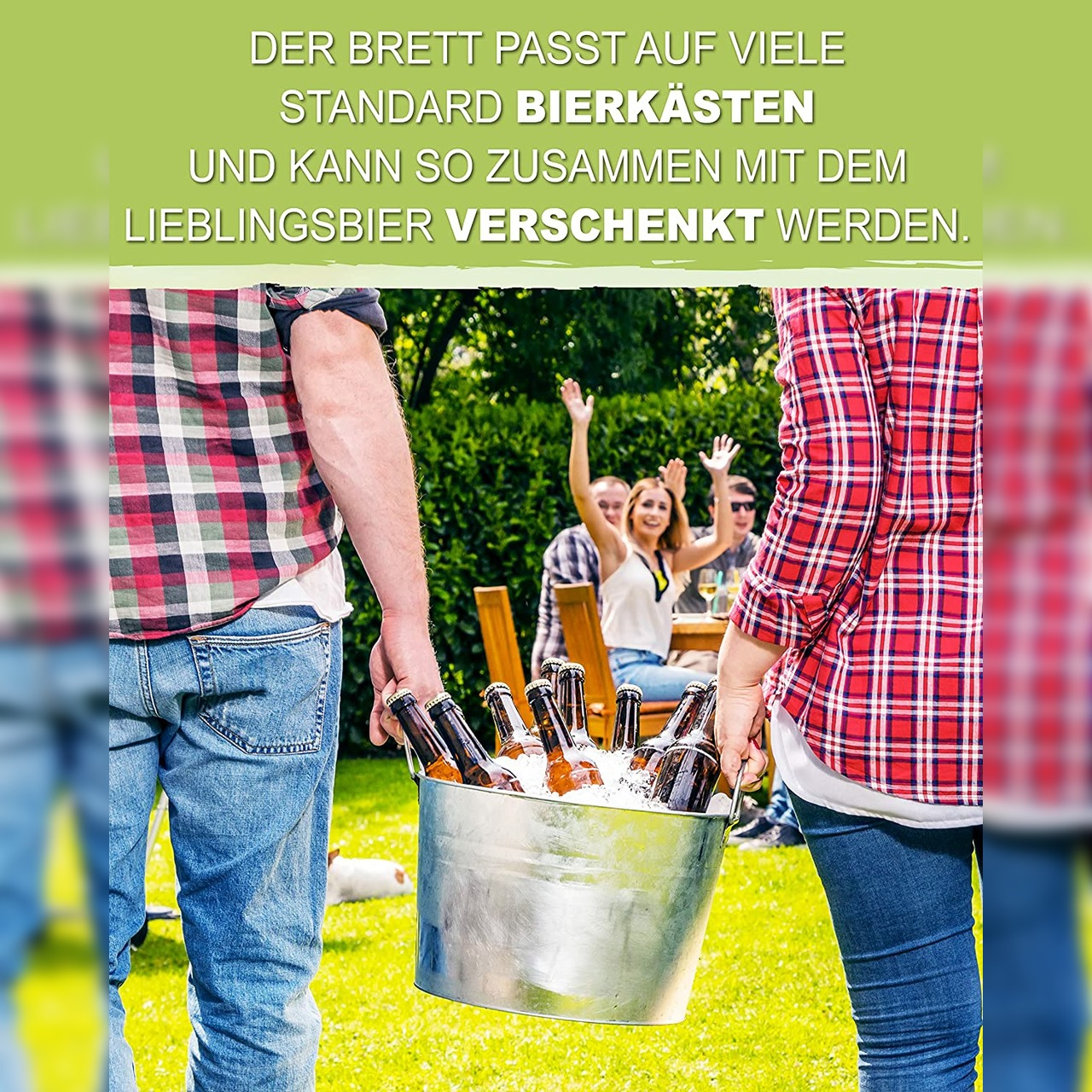 Bierkastenbrett Trainerbank Handball mit Name personalisiert