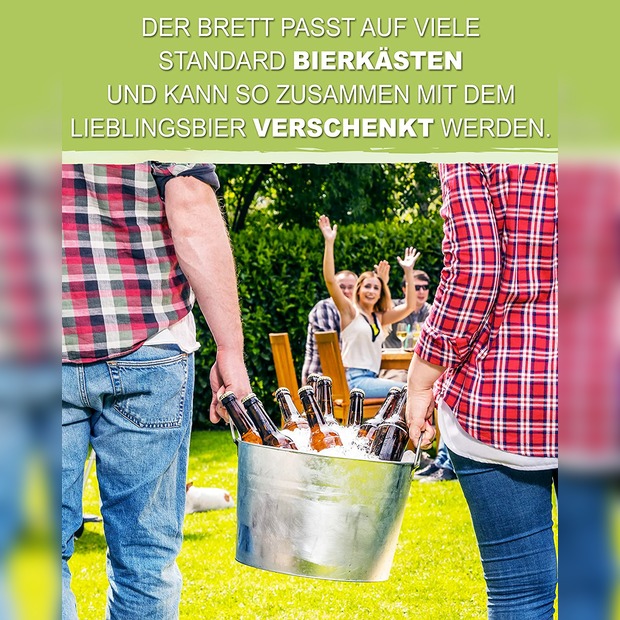 Bierkastenbrett Trainerbank Handball mit Name personalisiert