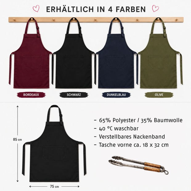 Unikatolo Grillschürze BBQ mit Name personalisiert | OLIVE