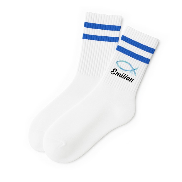 Personalisierte Socken mit Name personalisiert | Konfirmation/ Jugendweihe