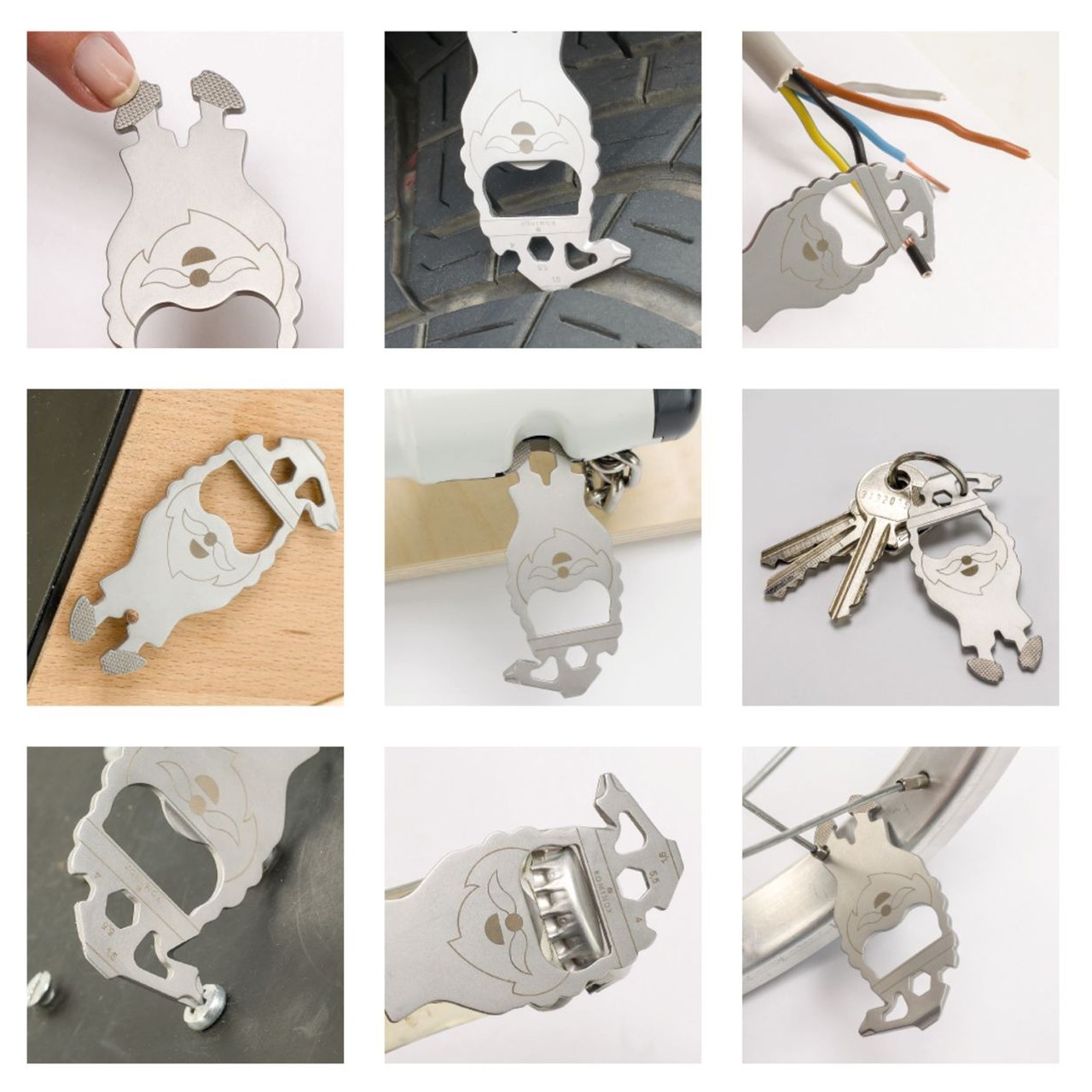 ROMINOX® Key Tool Santa Multitool Werkzeug mit 15 Funktionen