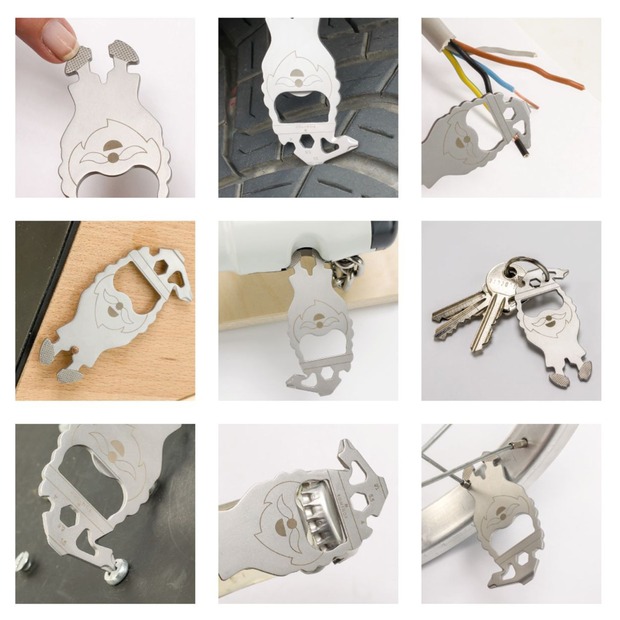 ROMINOX® Key Tool Santa Multitool Werkzeug mit 15 Funktionen