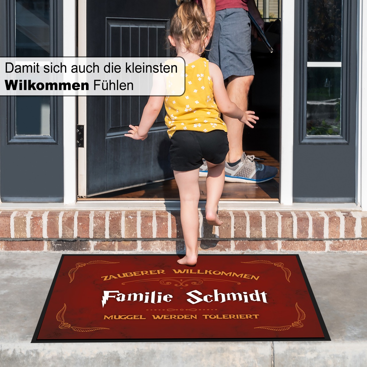Unikatolo Fußmatte Zauberer Willkommen mit Name personalisiert