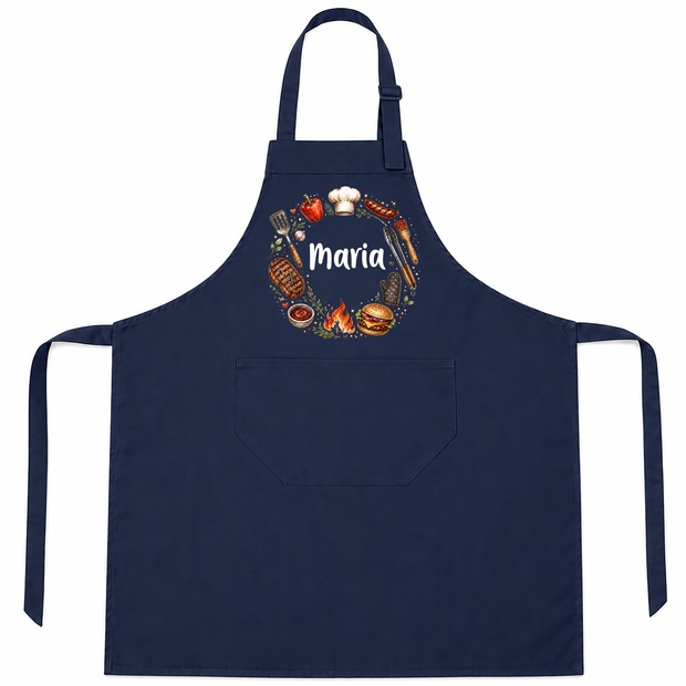 Unikatolo Grillschürze BBQ mit Name personalisiert | NAVY