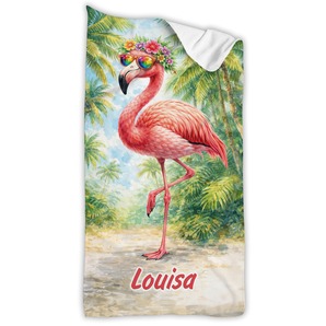 Unikatolo Kinder Handtuch Flamingo mit Name personalisiert