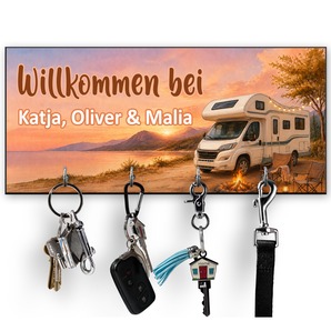Unikatolo Schlüsselbrett mit Name personalisiert Wohnmobil
