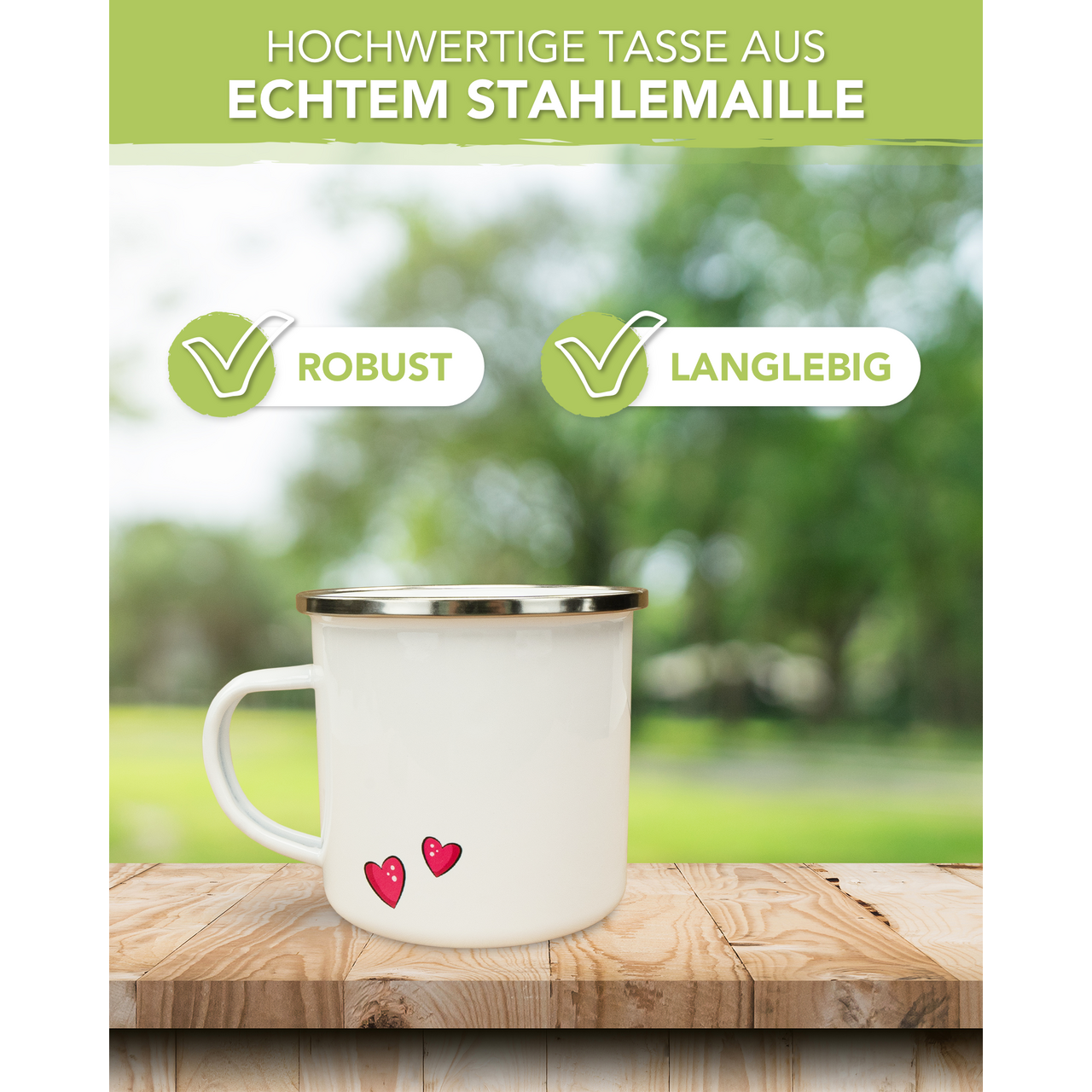 Unikatolo Emailletasse Motiv Einhorn
