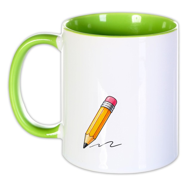 Unikatolo Tasse Schulkind Monster mit Name personalisiert GRÜN