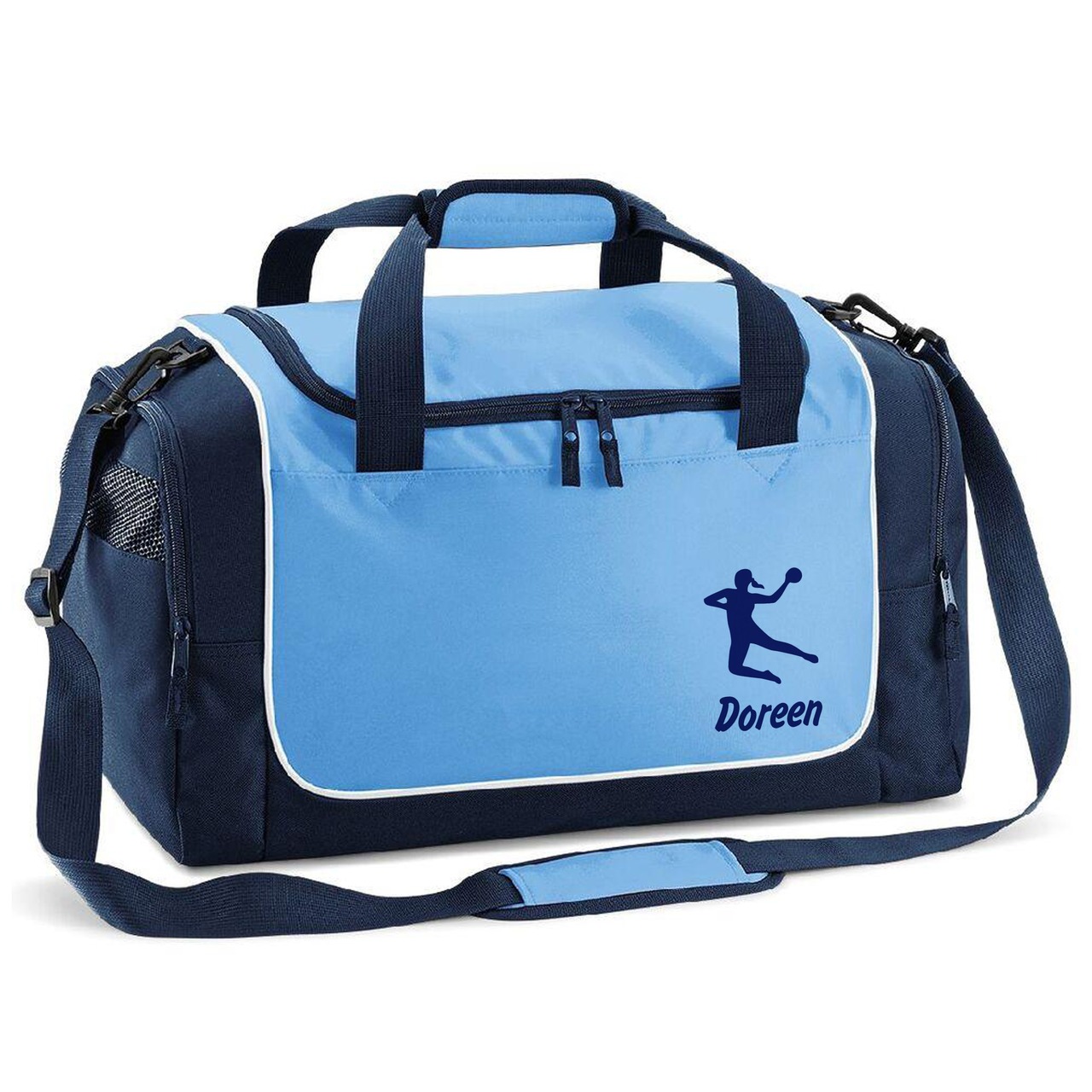 Unikatolo Sporttasche Fußball mit Name personalisiert | blau