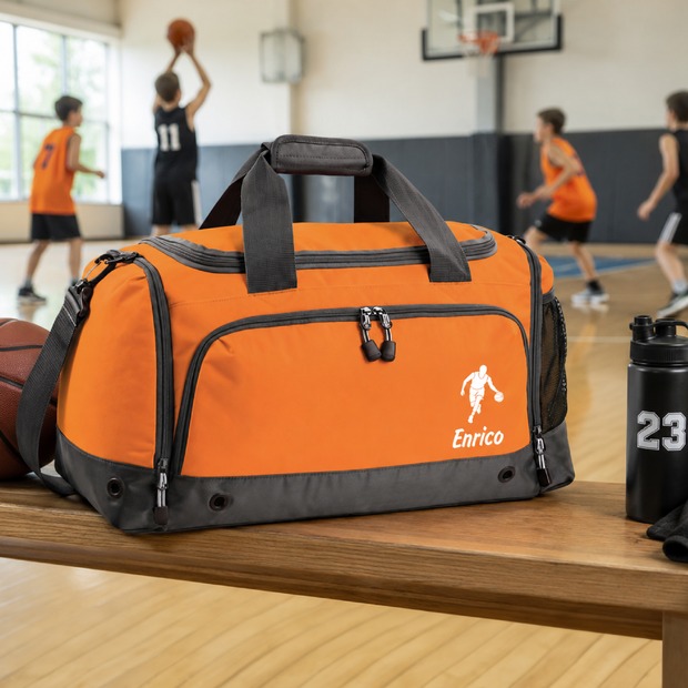 Unikatolo Sporttasche mit Name personalisiert Kinder & Erwachsene | ORANGE