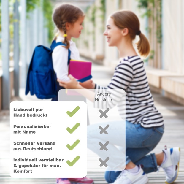 Unikatolo Kindergartenrucksack Traktor mit Name | grün
