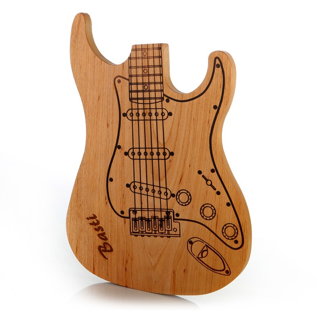 Unikatolo Schneidebrett E-Gitarre personalisiert mit Name