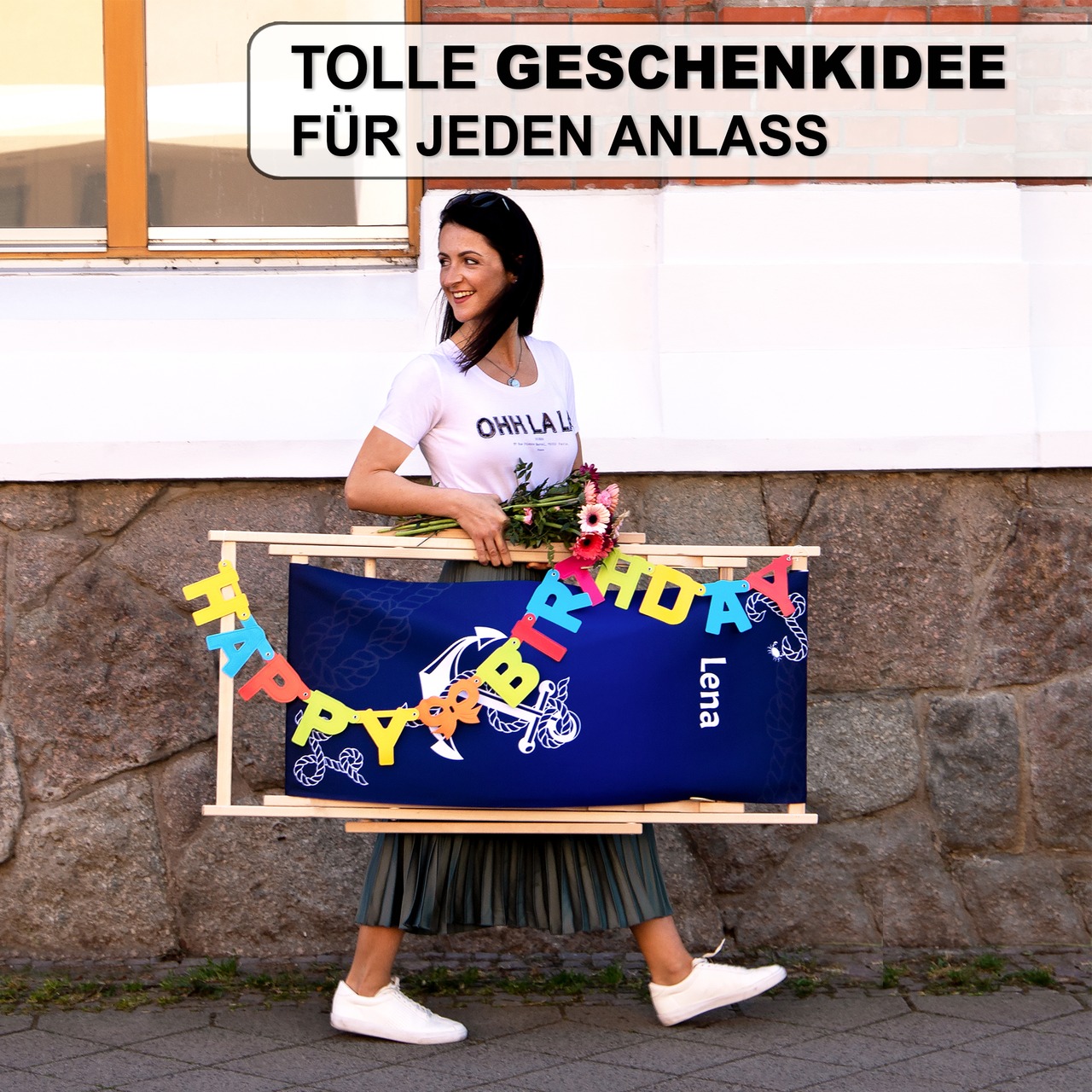 Unikatolo Liegestuhl Bikini mit Name personalisiert