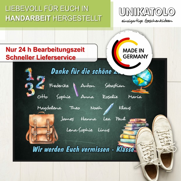 Unikatolo Fußmatte Motiv SCHULE