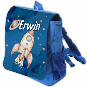 Unikatolo Kindergartenrucksack Rakete mit Name personalisiert