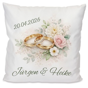 Unikatolo Kissen Motiv Hochzeit 4 mit Namen personalisiert