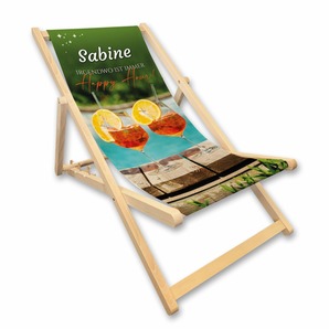 Unikatolo Liegestuhl Happy Hour Name personalisiert