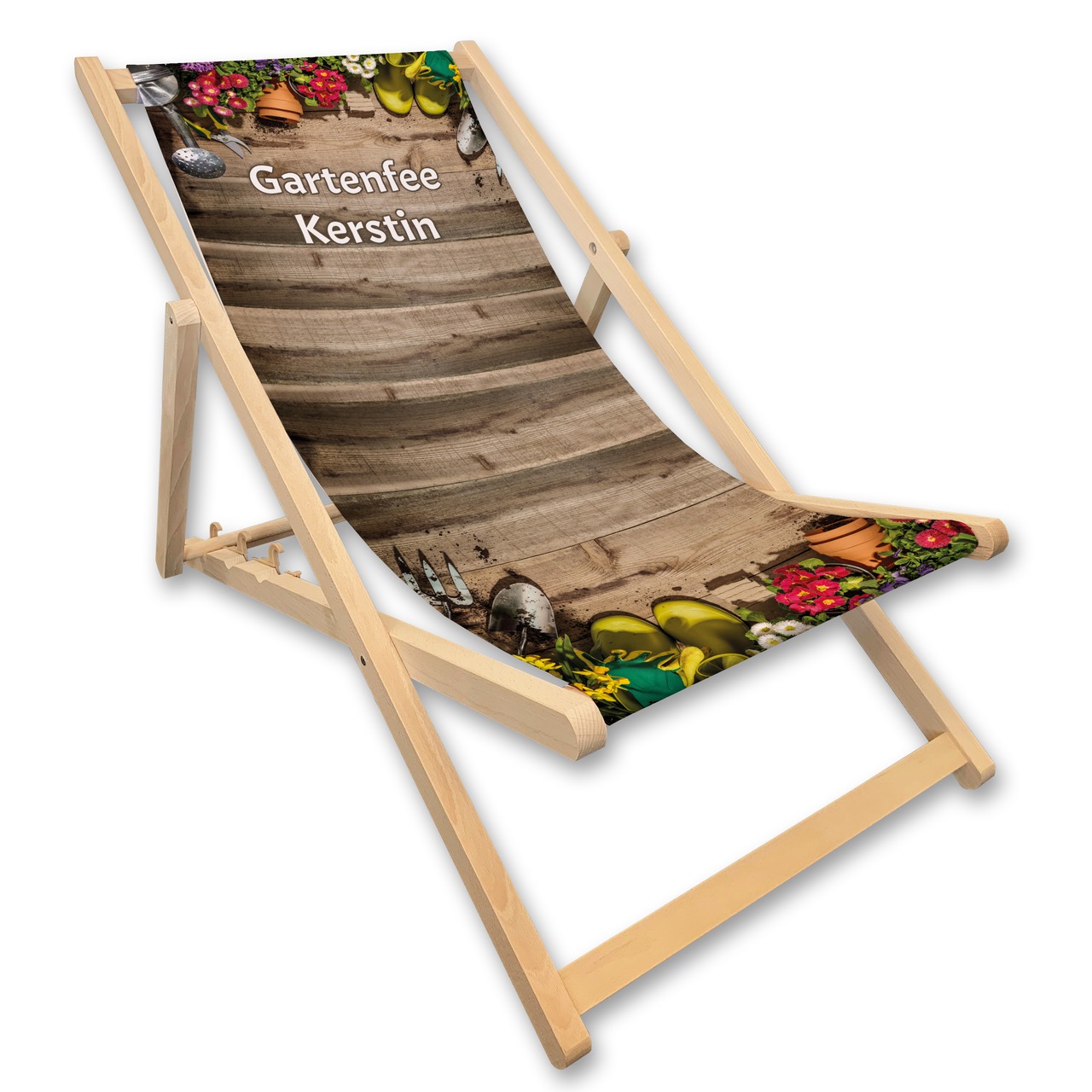 Unikatolo Liegestuhl Garten mit Name personalisiert