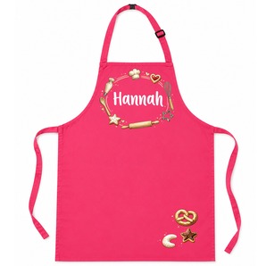 Unikatolo Kinderschürze BACKEN mit Name personalisiert | PINK