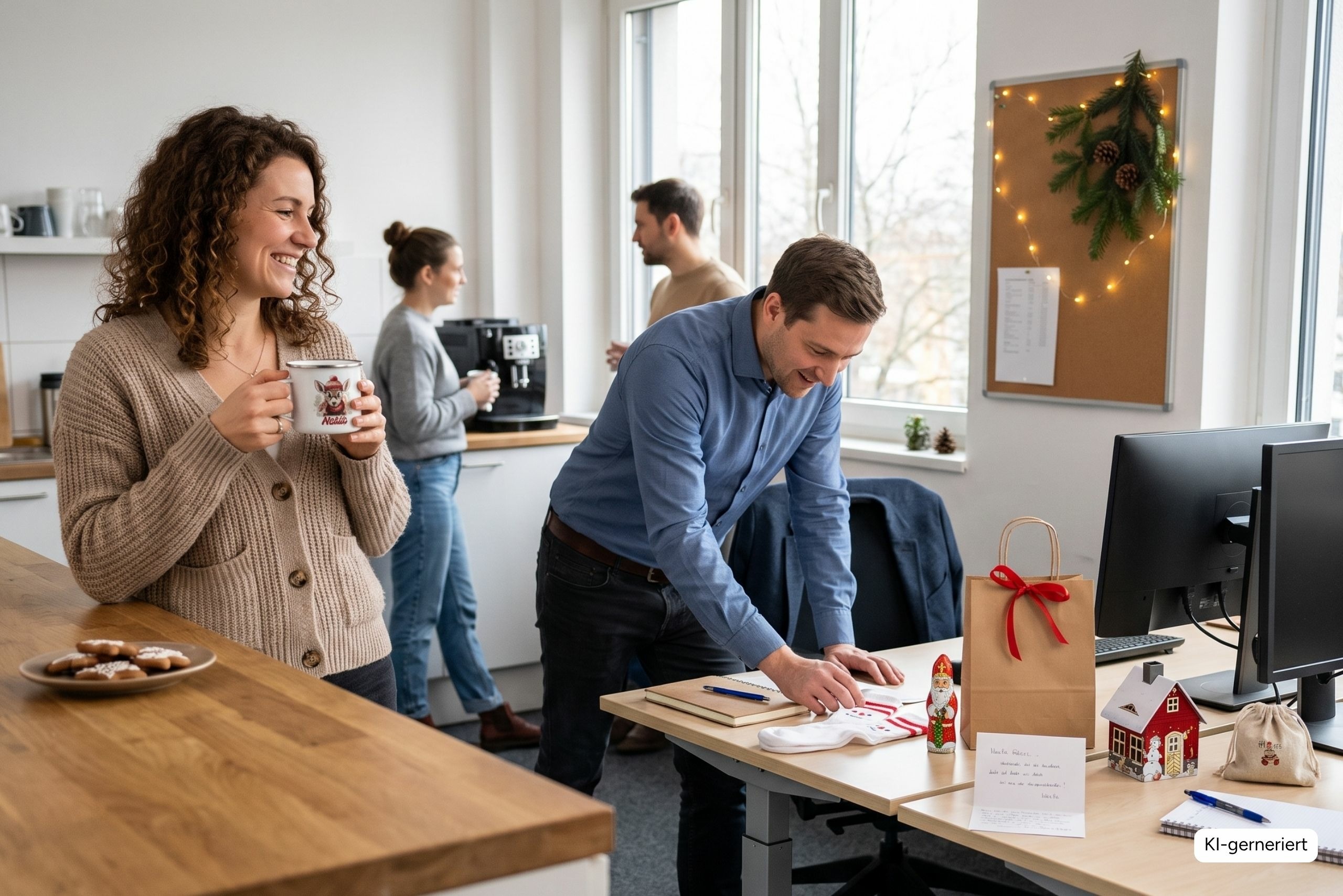 Nikolausgeschenke verschenken im B&uuml;ro | &copy;geschenke-personalisiert.de