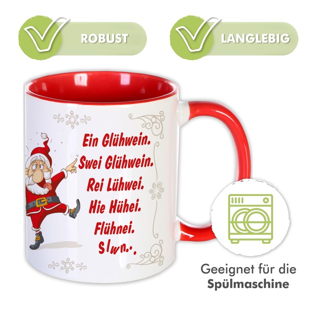 Unikatolo Glühweintasse lustig mit Name personalisiert
